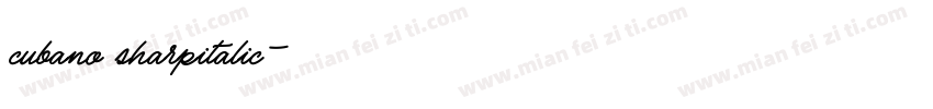 cubano sharpitalic字体转换